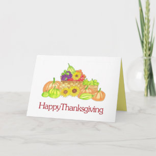 Wasserfarben Herbst Ernte glücklich Ernte Thanksgi Karte