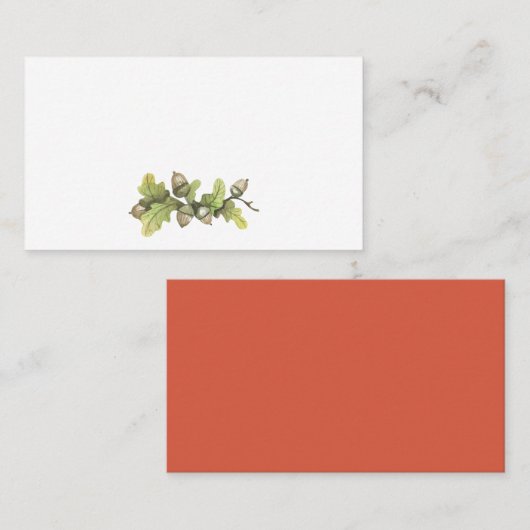 Wasserfarben Herbst Herbst Erntedank Blätter Platzkarte (Vorne/Hinten)