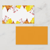 Wasserfarben Herbst Herbst Erntedank Blätter Platzkarte (Vorne/Hinten)