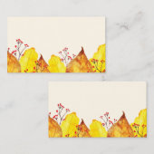 Wasserfarben Herbst Herbst Erntedank Blätter Platzkarte (Vorne/Hinten)