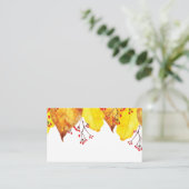 Wasserfarben Herbst Herbst Erntedank Blätter Platzkarte (Stehend Vorderseite)