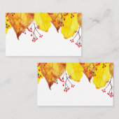 Wasserfarben Herbst Herbst Erntedank Blätter Platzkarte (Vorne/Hinten)