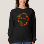 Wasserfarben Herbst Herbstpumpen Blätter Blumen Sweatshirt (Vorderseite)