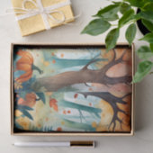 Wasserfarben Herbst Herbstpumpen Blätter Wald Seidenpapier (Geschenk)