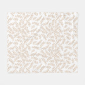 Wasserfarben Herbst lässt gemütliche Herbstblanken Fleecedecke (Vorderseite (Horizontal))