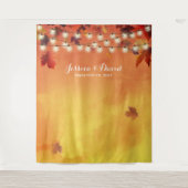 Wasserfarben Herbst macht Elegante Hochzeit im Her Wandteppich (Vorderseite)