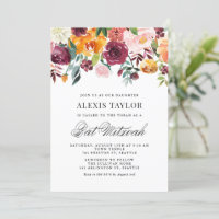 Wasserfarben Herbstblüten fallen Bat Mitzvah