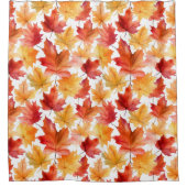 Wasserfarben Herbstleaves Duschvorhang (Vorderseite)