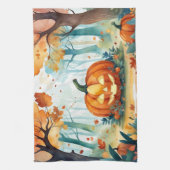 Wasserfarben Herbstpumpen Herbstlaube Wald Geschirrtuch (Vertikal)