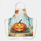 Wasserfarben Herbstpumpen Herbstlaube Wald Schürze (Vorderseite)