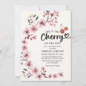 Wasserfarben-Herry-Frühlingsmädchen Kinderdusche Einladung (Vorderseite)