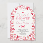 Wasserfarben Herz Bridal Dusche Einladung (Vorderseite)