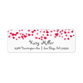Wasserfarben-Herz-Girls-Adressenaufschrift (Vorne)