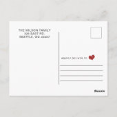 Wasserfarben Herz Liebe Niedliches Foto Valentinst Postkarte (Rückseite)