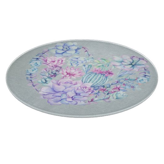 Wasserfarben - Herz Schneidebrett (Ecke)