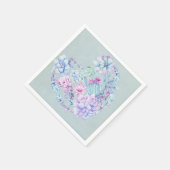 Wasserfarben - Herz Serviette (Ecke)