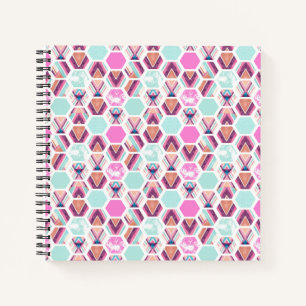 Wasserfarben-Hexagon-Muster Notizblock