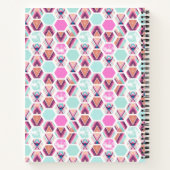 Wasserfarben-Hexagon-Muster Notizblock (Rückseite)