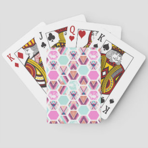 Wasserfarben-Hexagon-Muster Spielkarten