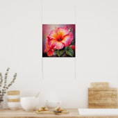 Wasserfarben-Hibiskus Poster (Küche)