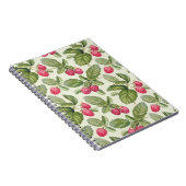 Wasserfarben Himbeere Nahtloses Muster Notizblock (Rechte Seite)