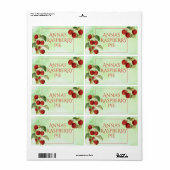 Wasserfarben-Himbeeren-Lebensmittelkennzeichnung (Vorne)