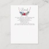 Wasserfarben-Hirsch-Blumenkiefer Winterhochzeit Begleitkarte (Vorderseite)