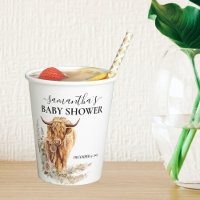Wasserfarben Hochland Kuh Calf Baby Boho Pampas