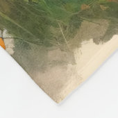 Wasserfarben Hochland Kuh Calf Daisy Field Fleecedecke (Ecke)