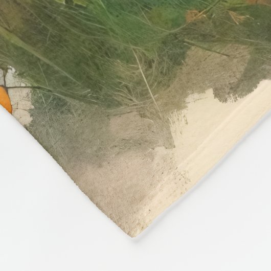 Wasserfarben Hochland Kuh Calf Daisy Field Fleecedecke (Ecke)