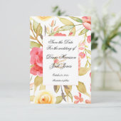 Wasserfarben-Hochzeit Save the Date (Stehend Vorderseite)