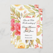 Wasserfarben-Hochzeit Save the Date (Vorne/Hinten)