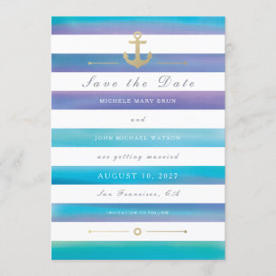 Wasserfarben-Hochzeit speichert die Datumskarte Save The Date