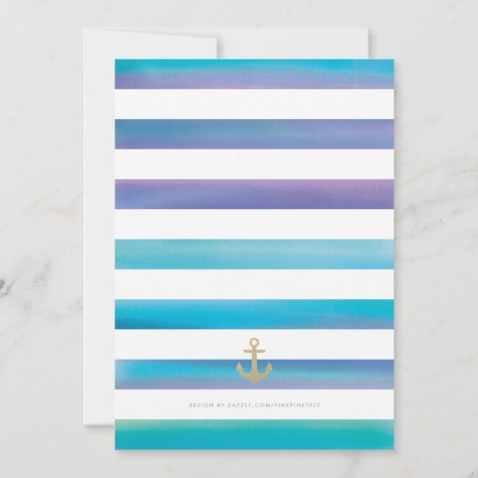 Wasserfarben-Hochzeit speichert die Datumskarte Save The Date (Rückseite)