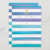 Wasserfarben-Hochzeit speichert die Datumskarte Save The Date (Vorne/Hinten)