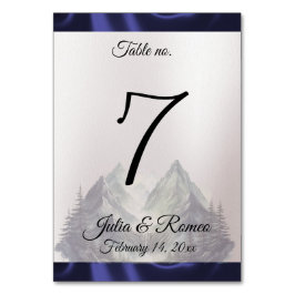 Wasserfarben-Hochzeit Tischnummer