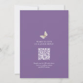Wasserfarben-Hochzeits-QR-Code im Herbst mit Wildb Einladung (Rückseite)