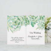 Wasserfarben-Hochzeitsprogramm (Stehend Vorderseite)