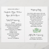 Wasserfarben-Hochzeitsprogramm (Rückseite)