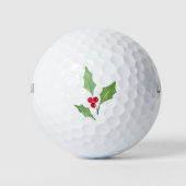 Wasserfarben-Holly-Sprig 2 Golfball (Vorderseite)