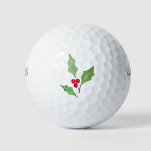 Wasserfarben-Holly-Sprig 2 Golfball