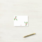 Wasserfarben-Holly-Sprig 2 Post-it Klebezettel (Auf Schreibtisch)