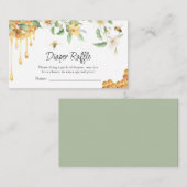 Wasserfarben-HoneyBee-Babydusche-Windelwanne Begleitkarte (Vorne/Hinten)