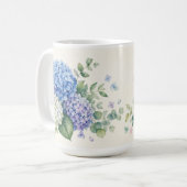 Wasserfarben-Hortensien-Garten Kaffeetasse (Vorderseite Links)