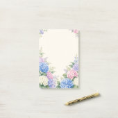 Wasserfarben-Hortensien-Garten Post-it Klebezettel (Auf Schreibtisch)