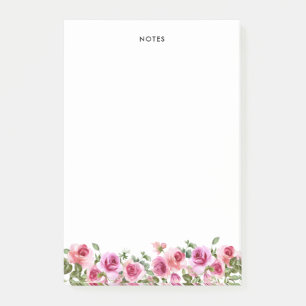 Wasserfarben Hot-Pink-Peonings - Persönliche Anmer Post-it Klebezettel