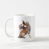 Wasserfarben Howling Coyotes Tierart Kaffeetasse (Links)