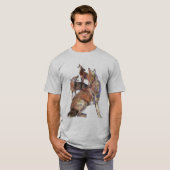 Wasserfarben Howling Coyotes Tierart T-Shirt (Vorne ganz)