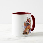 Wasserfarben Howling Coyotes Tierart Tasse (VorderseiteRechts)