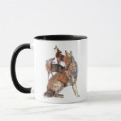 Wasserfarben Howling Coyotes Tierart Tasse (Links)